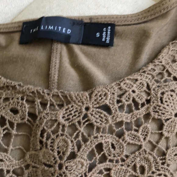 NWOT The Limited lace top, tan, front 100%cotton - Picture 4 of 4